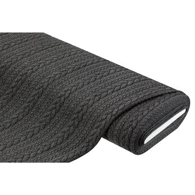 Zopf-Jacquard, anthrazit-melange