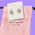 Kate Spade Jewelry | Kate Spade Mini Small Square Stud Earrings Opal Glitter Nwt | Color: Gold/Silver | Size: Os