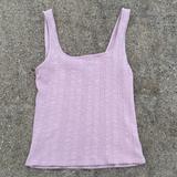 American Eagle Outfitters Tops | American Eagle Small Ballet Pink Ribbed Tank Top | Color: Pink | Size: S