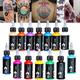 UMIKAkitchen 14 Pieces Tattoo Ink 14 Colour Kit 1 oz 30 ml / Bottle Tattoo Ink Pigment Kit for 3D Makeup Beauty Skin Body Art
