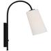 Crystorama Alexa 18 1/2" High Matte Black Wall Sconce