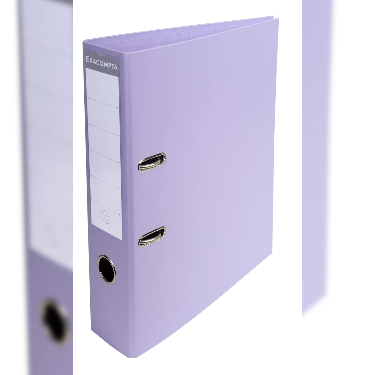 Exacompta 53707E 10x Ordner aus PVC mit 2 Ringen, Rücken 70mm, 32x29cm für DIN A4 MAXI - Flieder Image