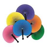 Oriental Trading Company Colorful Folding Hand Fans - Party Supplies - 12 Pieces in Black/Yellow | 10.5 W x 0.5 D in | Wayfair 9/789