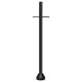 Solus SM6-320STV 6 ft. Outdoor Surface Mount Lamp Post w/ Cross Arm & Auto Dusk-Dawn Photocell fits 3 in. Post Top Fixtures Aluminium/ | Wayfair