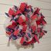 The Holiday Aisle® 24" Deco Mesh Wreath Burlap/Deco Mesh in Blue/Red/White | 24 H x 24 W x 5 D in | Wayfair B5B992EC2E8E40789633755E4C792BBE