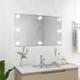 Vidaxl - Miroir mural sans cadre avec lampes led Rectangulaire Verre