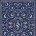 Alice Scroll Indoor/Outdoor Rug - Navy, 8'6" Round - Frontgate