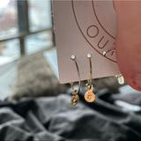 Urban Outfitters Jewelry | Brand New Urban Outfitters Small Gold Hoops With Cute Dangling Pendant | Color: Gold | Size: Os
