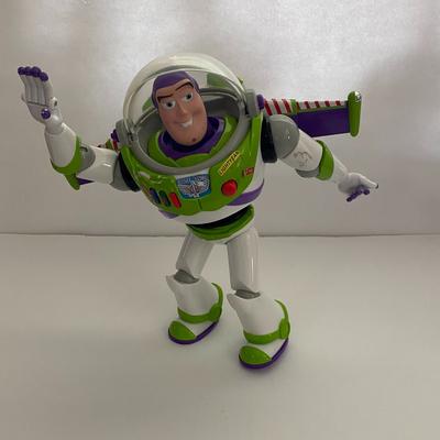 Disney Toys | Disney Pixar Toy Story Talking Buzz Lightyear Action Figure 12” Pre Owned | Color: Gray | Size: Osbb