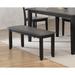 Tempo Brook Grey and Antique Black Dining Bench 18 in. X 42 in. X 14 in. - 14"L x 42"W x 18"H