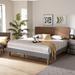 Carson Carrington Isastorp Rustic Modern ash Walnut Wood Platform Bed