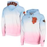 Men's Pro Standard Blue/Pink San Francisco Giants Ombre Pullover Hoodie