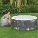 Bestway Aruba SaluSpa 3 Person Inflatable Round Hot Tub w/ 110 AirJets, Gray Vinyl/PVC in Gray/White | 25.97 H x 66.94 W x 66.94 D in | Wayfair