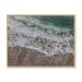 East Urban Home Sea Waves w/ Foam Breaking at the Shore - Print on Canvas Metal in Blue/Green | 30 H x 40 W in | Wayfair