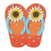 Arlmont & Co. Grisela SUNFLOWER DOT FLIP FLOP STEPPING STONE Stone in Gray | 1 H x 9.5 W x 9 D in | Wayfair 3B9A9AAD49C94FE0A818FDCC6642063A