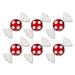 The Holiday Aisle® 6 Piece Solid Ball Ornament Set Plastic in Red/White | 7 H x 7 W x 7 D in | Wayfair C77E6B2E13E74DBE813D818A3DC40782