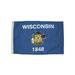 Arlmont & Co. Wisconsin Nylon 3 x 5 ft. House Flag w/ Heading & Grommets | 1.5 H x 6.25 W in | Wayfair 1E98E38E7FE344EF915545042586000A