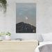 Red Barrel Studio® Full Moon Over The Mountain - 1 Piece Rectangle Graphic Art Print On Wrapped Canvas in Blue/Gray | 14 H x 11 W x 2 D in | Wayfair