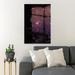 Red Barrel Studio® The Moon On Pink Sky Through A Window - 1 Piece Rectangle Graphic Art Print On Wrapped Canvas in Brown | Wayfair