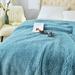 Everly Quinn Long Faux Fur Throw Blanket Polyester in Blue | 90 H x 88 W in | Wayfair 1F672C9744B446689BA7DA8EF77C556F