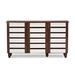 Winston Porter Ciano Oak & White 2-Tone Shoe Cabinet w/ 3 Doors Manufactured Wood in Brown/White | 26.33 H x 44.46 W x 13.1 D in | Wayfair