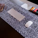 Matterly Arabesque 15 in. x 36 in. 9 to 5 Desk Pad Faux Leather in Gray | 15 H x 36 W x 0.15 D in | Wayfair 20924071536
