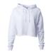 Independent Trading Co. AFX64CRP Women's Womenâ€™s Lightweight Cropped Hooded Sweatshirt in White size Medium | Cotton/Polyester Blend