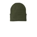 Port & Company CP90 Knit Cap in Olive Drab Green size OSFA | Acrylic