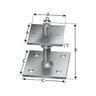 Base colonna 208x80x8.0mm sta st.z.z. Simpson Strong Tie