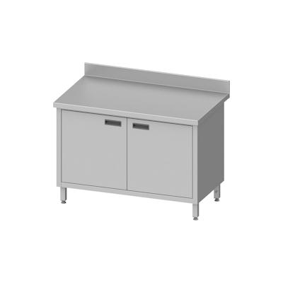 Stalgast Edelstahl Arbeitsschrank ECO mit Flügeltüren 1000x600x850 mm, mit Aufkantung Image