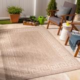 Alen 7'10" x 10' Traditional Outdoor Solid Khaki/Off White/Multi Brown/Nutmeg/Dark Gray/Light Beige/Tan/Cream/Peach Outdoor Area Rug - Hauteloom