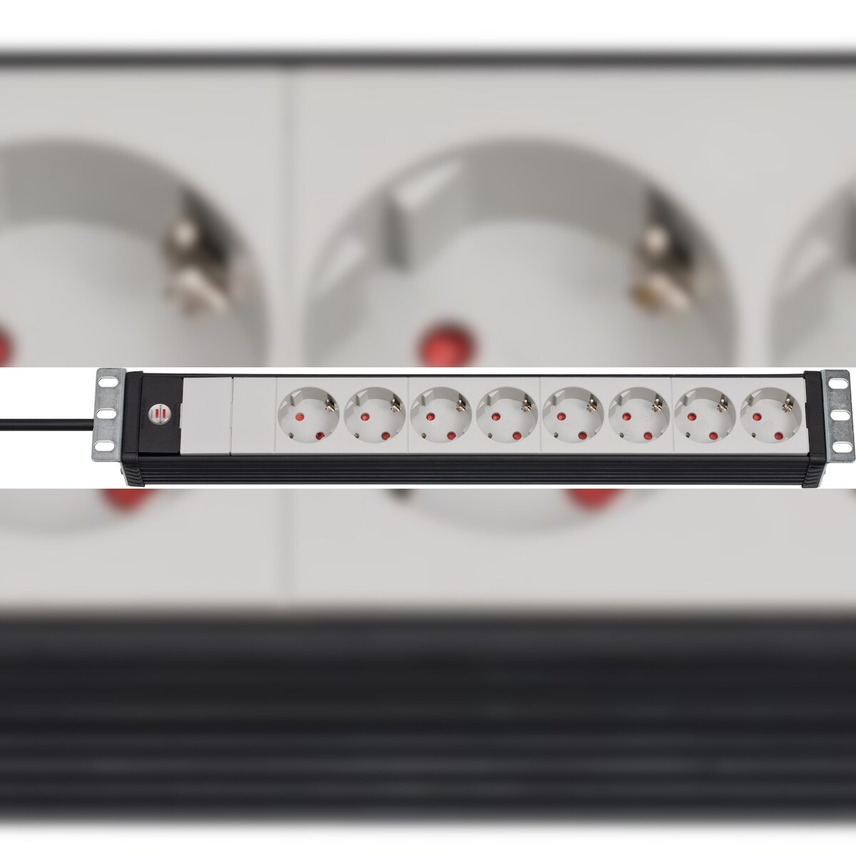 Brennenstuhl Premium-Line 19"-Steckdosenleiste 8-fach schwarz/grau, 3m Image