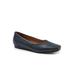 Wide Width Women's Vellore Ballerina Flat by SoftWalk in Navy (Size 8 W)