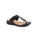 Wide Width Women's Talara Sandal by SoftWalk in Black (Size 9 1/2 W)