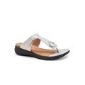 Wide Width Women's Talara Sandal by SoftWalk in Silver Metallic (Size 10 1/2 W)