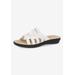 Wide Width Women's Sheri Sandal by Easy Street in White (Size 7 1/2 W)