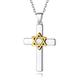 Suplight 925 Sterling Silver Gold Cross Star of David Necklace Women Girls Israel Necklace Jewish Gifts