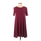BCBGeneration Casual Dress - A-Line: Red Solid Dresses - Women's Size Small