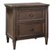 Benjara 28" Tall 2 - Drawer Solid Wood Nightstand in Wood in Brown | 28 H x 28 W x 19 D in | Wayfair BM273639