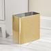 mDesign Metal 2.4 Gallon Bathroom Trashcan Wastebasket Garbage Bin Stainless Steel in Yellow | 10.25 H x 5.5 W x 1.61 D in | Wayfair 07000MDBA