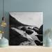 Loon Peak® scale Photo Of Rocks On Lake By A Mountain - 1 Piece Square Graphic Art Print On Wrapped Canvas in Gray | 12 H x 12 W x 2 D in | Wayfair