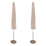 Arlmont & Co. Modern Leisure Chalet Patio & Market Umbrella Cover, 2-Pack, 21"L x 8"W x 73"H, Beige | 73 H x 8 W x 21 D in | Wayfair