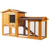 Asenat Tucker Murphy Pet™ Chicken Coop w/ Chicken Run Solid Wood in Brown | 32.8 H x 53.1 W x 16.9 D in | Wayfair 7A3D48E6390D4C43A484DCB426E83F36