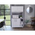 Latitude Run® Sedona Kitchen Cabinet Wood/Metal in White | 70.8 H x 37.4 W x 15.7 D in | Wayfair 8781D9C179514F359D67CDC3AE8695C6