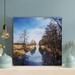 Loon Peak® Leafless Trees Beside River Under Blue Sky During Daytime - 1 Piece Square Graphic Art Print On Wrapped Canvas in Brown | Wayfair