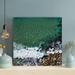 Rosecliff Heights Green Water Of The Sea w/ Rocky Shore During Daytime - 1 Piece Square Graphic Art Print On Wrapped Canvas Canvas | Wayfair