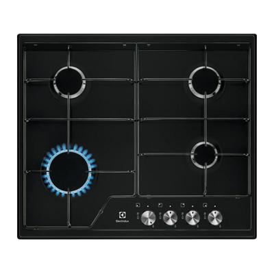 Electrolux EGS6424K table de cuisson Noir Intégré (placement) 60 cm Gaz 4 zone(s)