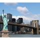 Ag Art - New York, rideau imprimés Statue de la liberté, pont de Brooklyn et building 180x160 cm, 2