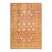 Overton Hand Knotted Wool Vintage Inspired Traditional Mogul Orange Area Rug - 6' 1" x 9' 0"