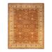 Overton Hand Knotted Wool Vintage Inspired Traditional Mogul Orange Area Rug - 8' 2" x 10' 5"